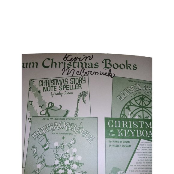 VTG Schaum Christmas at the Keyboard Piano or Organ Sheet Music Book 1962 - Picture 5 of 10